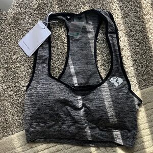 Heathered Black Women's Sports Bra